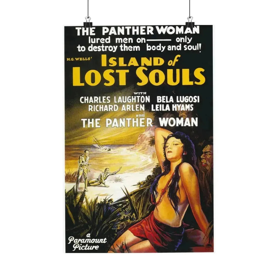 ISLAND OF LOST SOULS 1932 - Paper Movie Poster 12″ x 18″ Matte - The Sticker Space