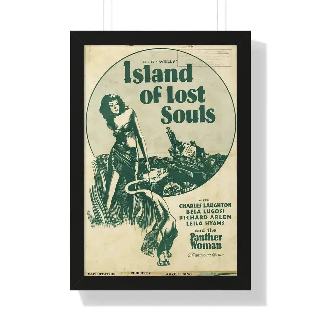 ISLAND OF LOST SOULS (3) 1932 - Framed Movie Poster - The Sticker Space