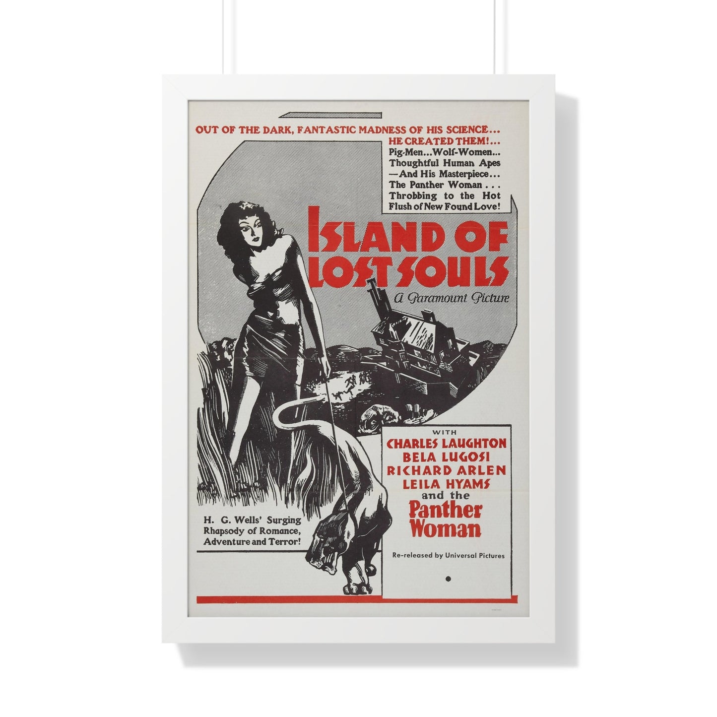 ISLAND OF LOST SOULS (4) 1932 - Framed Movie Poster-20" x 30"-The Sticker Space