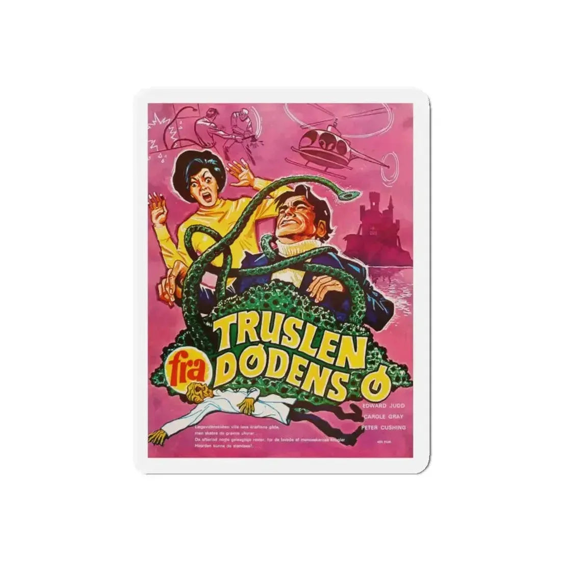 ISLAND OF TERROR (DANISH) 1966 Movie Poster - Refrigerator Magnet - The Sticker Space