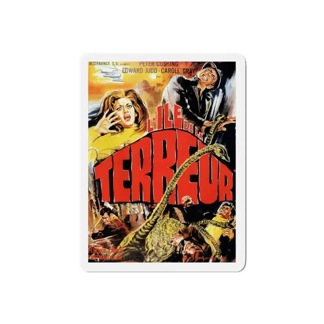 ISLAND OF TERROR (FRENCH) 1966 Movie Poster - Refrigerator Magnet - The Sticker Space