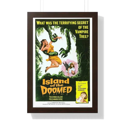 ISLAND OF THE DOOMED 1967 - Framed Movie Poster 16″ x 24″ Walnut - The Sticker Space