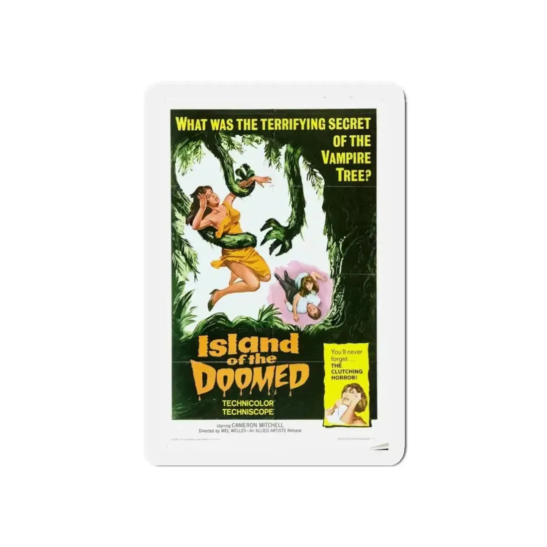 ISLAND OF THE DOOMED 1967 Movie Poster - Refrigerator Magnet - The Sticker Space