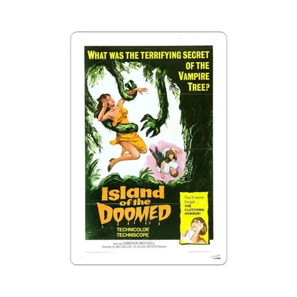 ISLAND OF THE DOOMED 1967 Movie Poster - STICKER Vinyl Kiss-Cut Decal 3 Inch White - The Sticker Space