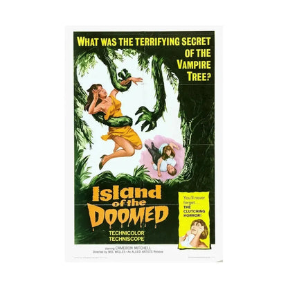 ISLAND OF THE DOOMED 1967 - Paper Movie Poster - The Sticker Space