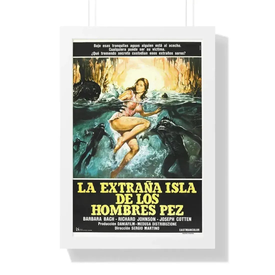 ISLAND OF THE FISHMEN (SPANISH) 1979 - Framed Movie Poster - The Sticker Space