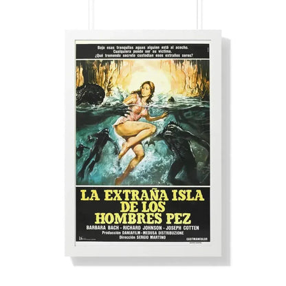 ISLAND OF THE FISHMEN (SPANISH) 1979 - Framed Movie Poster - The Sticker Space