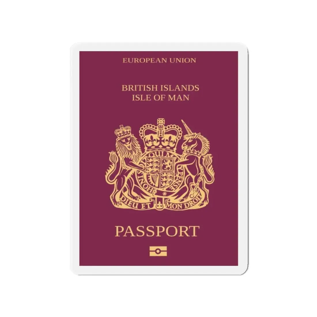 Isle Of Man Passport - Refrigerator Magnet 2 Inch - The Sticker Space