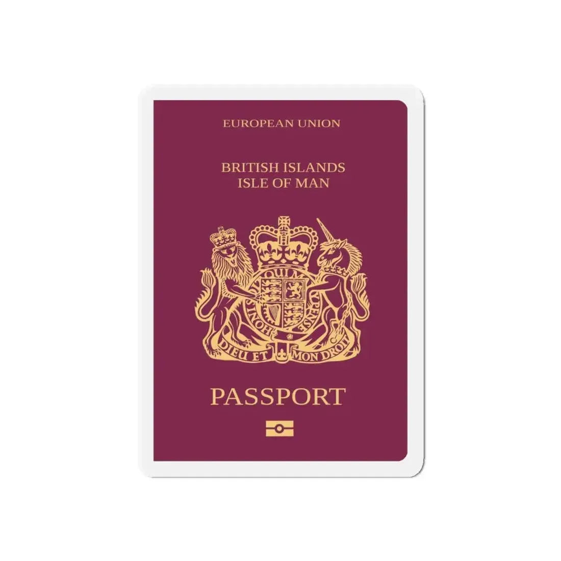 Isle Of Man Passport - Refrigerator Magnet 6 Inch - The Sticker Space