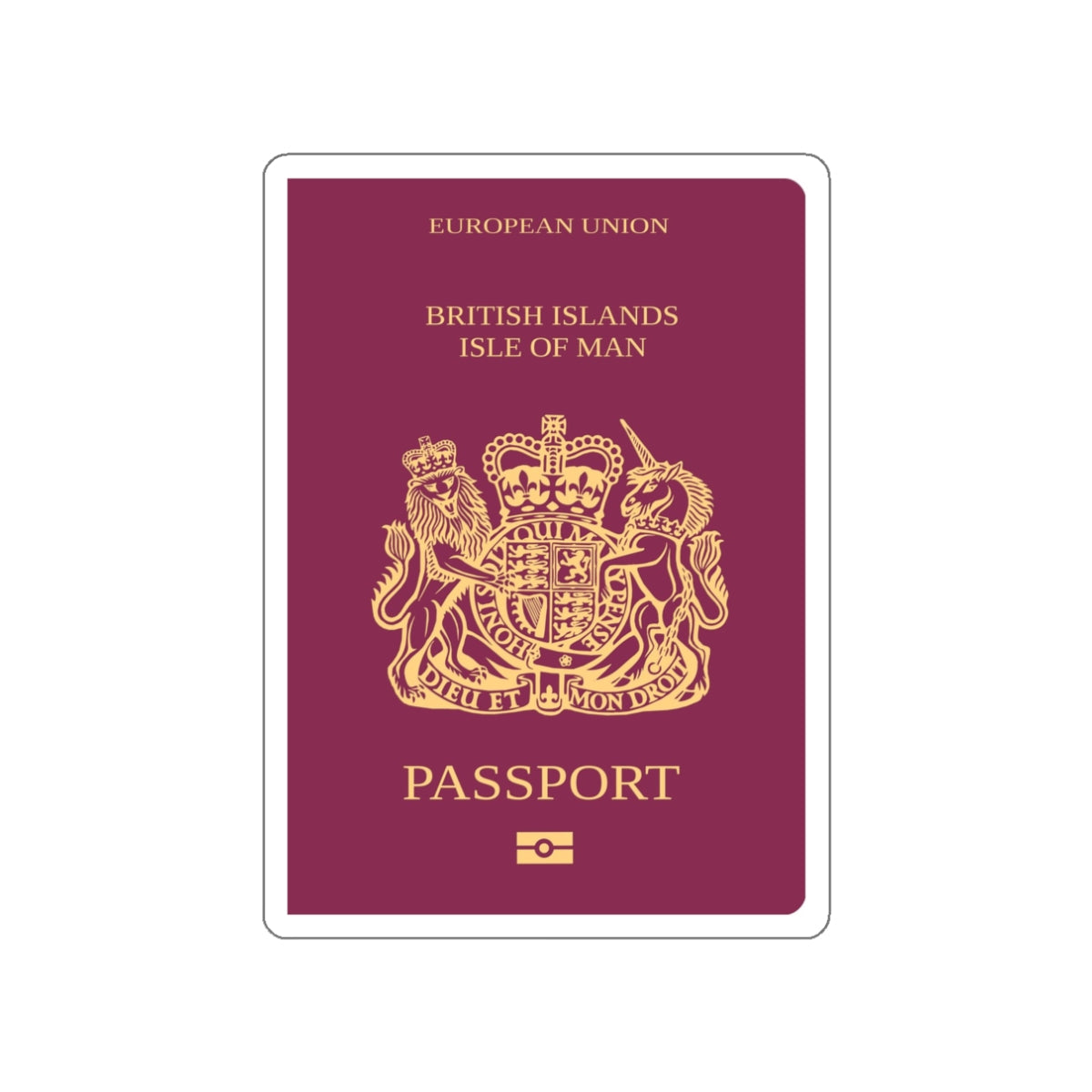 Isle Of Man Passport STICKER Vinyl Die-Cut Decal-White-The Sticker Space