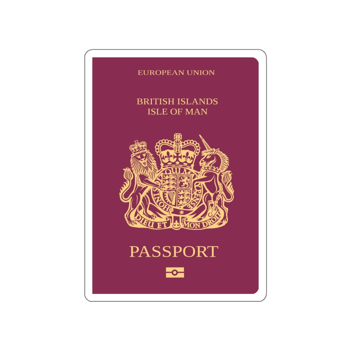 Isle Of Man Passport STICKER Vinyl Die-Cut Decal-White-The Sticker Space