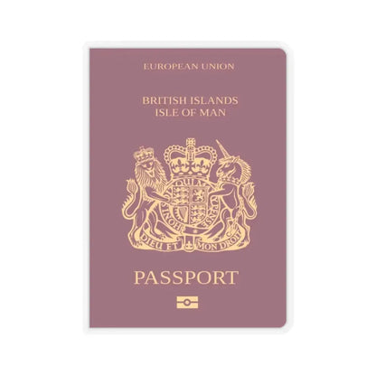 Isle Of Man Passport - STICKER Vinyl Kiss-Cut Decal 2 Inch Transparent - The Sticker Space