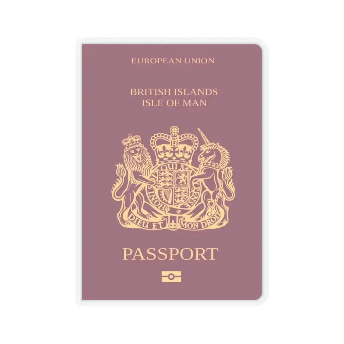 Isle Of Man Passport - STICKER Vinyl Kiss-Cut Decal 3 Inch Transparent - The Sticker Space