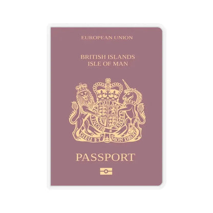 Isle Of Man Passport - STICKER Vinyl Kiss-Cut Decal 3 Inch Transparent - The Sticker Space