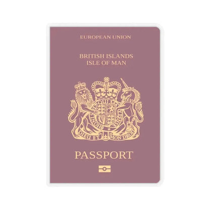 Isle Of Man Passport - STICKER Vinyl Kiss-Cut Decal 4 Inch Transparent - The Sticker Space