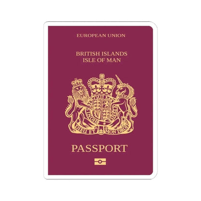 Isle Of Man Passport - STICKER Vinyl Kiss-Cut Decal 4 Inch White - The Sticker Space