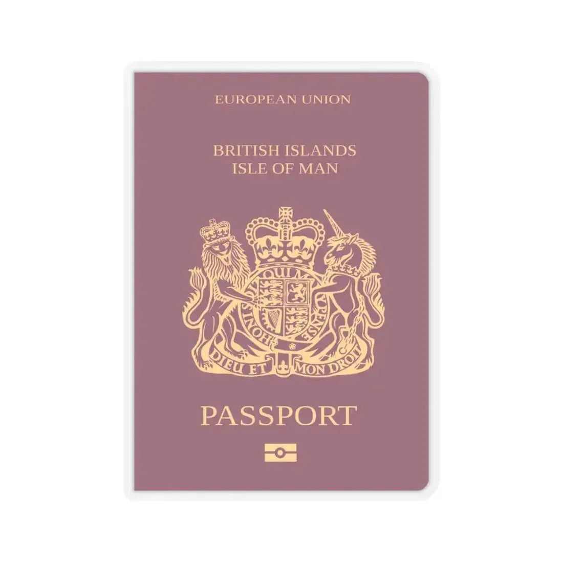 Isle Of Man Passport - STICKER Vinyl Kiss-Cut Decal 6 Inch Transparent - The Sticker Space