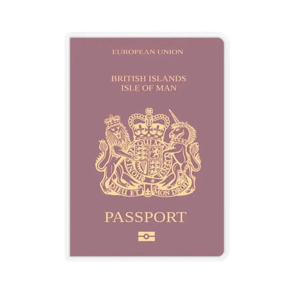 Isle Of Man Passport - STICKER Vinyl Kiss-Cut Decal 6 Inch Transparent - The Sticker Space