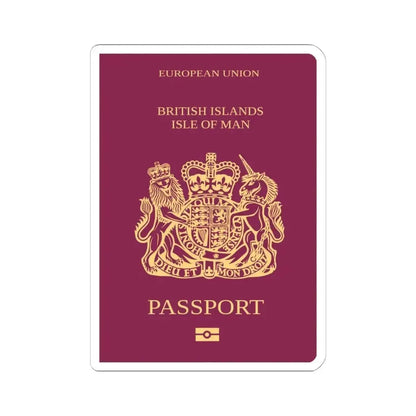 Isle Of Man Passport - STICKER Vinyl Kiss-Cut Decal 6 Inch White - The Sticker Space