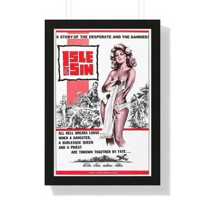 ISLE OF SIN 1960 - Framed Movie Poster 16″ x 24″ Black - The Sticker Space
