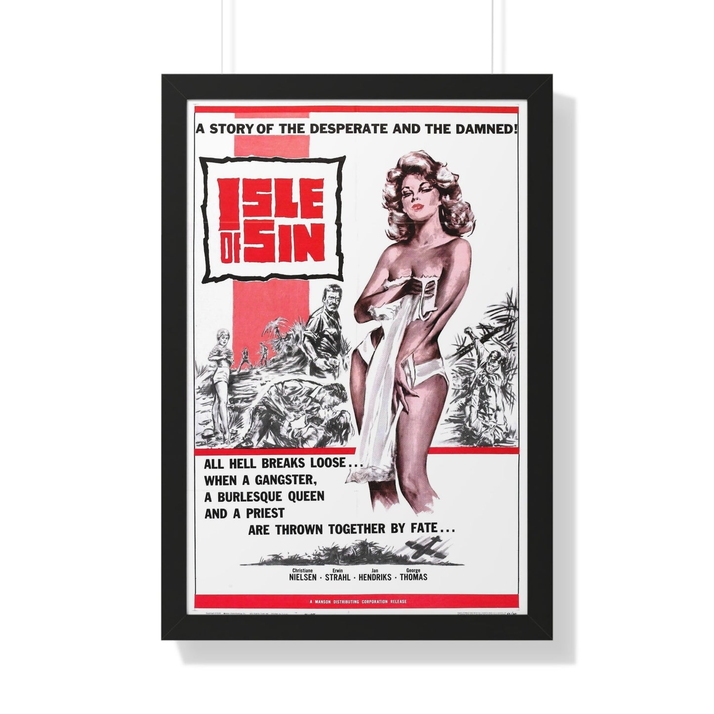 ISLE OF SIN 1960 - Framed Movie Poster-20" x 30"-The Sticker Space