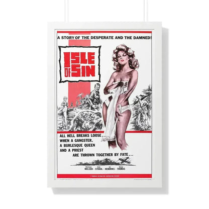 ISLE OF SIN 1960 - Framed Movie Poster 20" x 30" White - The Sticker Space