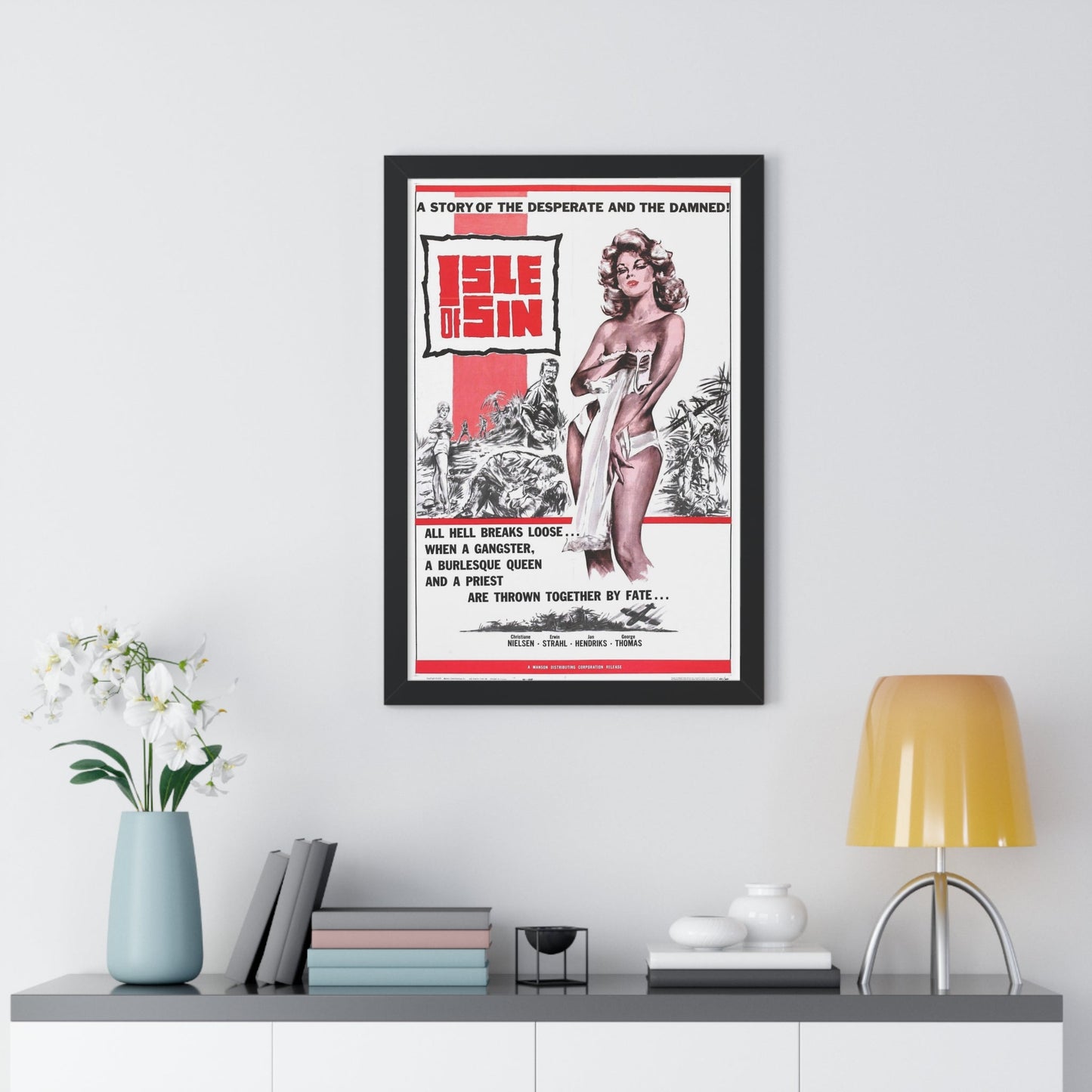 ISLE OF SIN 1960 - Framed Movie Poster-The Sticker Space