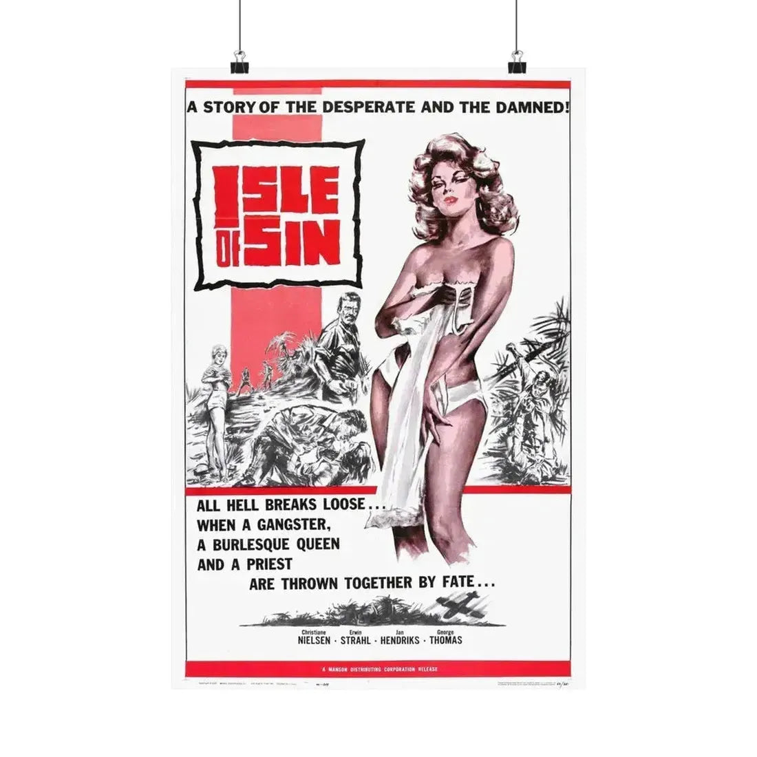 ISLE OF SIN 1960 - Paper Movie Poster 16″ x 24″ Matte - The Sticker Space