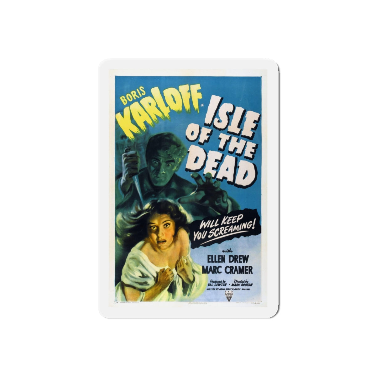 ISLE OF THE DEAD 1945 Movie Poster - Refrigerator Magnet-4" x 4"-The Sticker Space