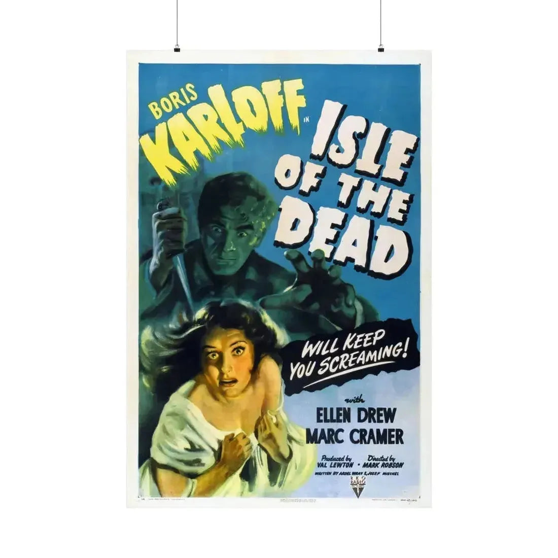 ISLE OF THE DEAD 1945 - Paper Movie Poster 36" x 54" Matte - The Sticker Space