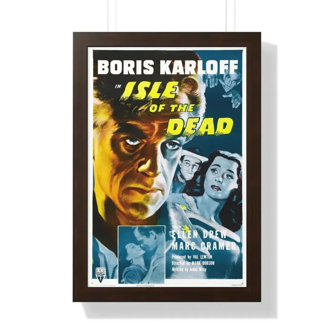 ISLE OF THE DEAD (2) 1945 - Framed Movie Poster 16″ x 24″ Walnut - The Sticker Space