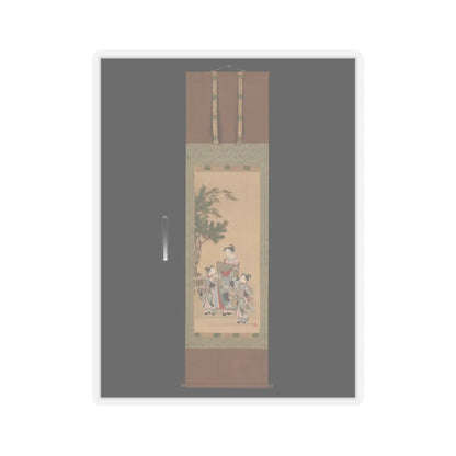 Isoda Koryūsai - Courtesan and Two Attendants on New Year's Day - ca. 1780s v2 - STICKER Vinyl Kiss-Cut Decal
