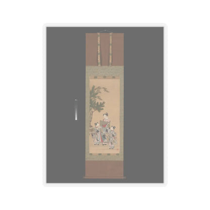 Isoda Koryūsai - Courtesan and Two Attendants on New Year's Day - ca. 1780s v2 - STICKER Vinyl Kiss-Cut Decal