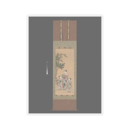 Isoda Koryūsai - Courtesan and Two Attendants on New Year's Day - ca. 1780s v2 - STICKER Vinyl Kiss-Cut Decal