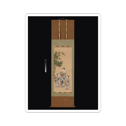 Isoda Koryūsai - Courtesan and Two Attendants on New Year's Day - ca. 1780s v2 - STICKER Vinyl Kiss-Cut Decal