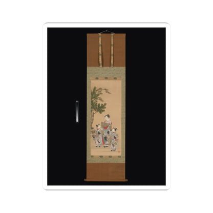 Isoda Koryūsai - Courtesan and Two Attendants on New Year's Day - ca. 1780s v2 - STICKER Vinyl Kiss-Cut Decal