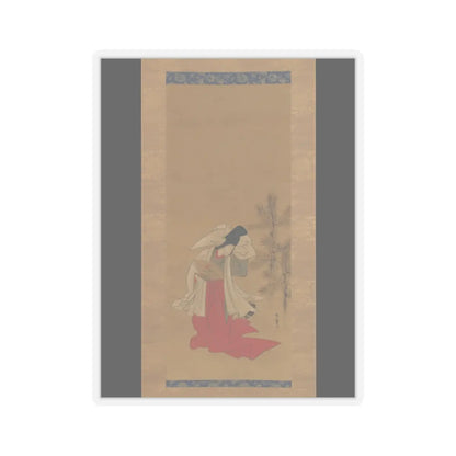 Isoda Koryūsai - Courtesan-Dancer (Shirabyōshi) for the New Year - 1764–88 v1 - STICKER Vinyl Kiss-Cut Decal