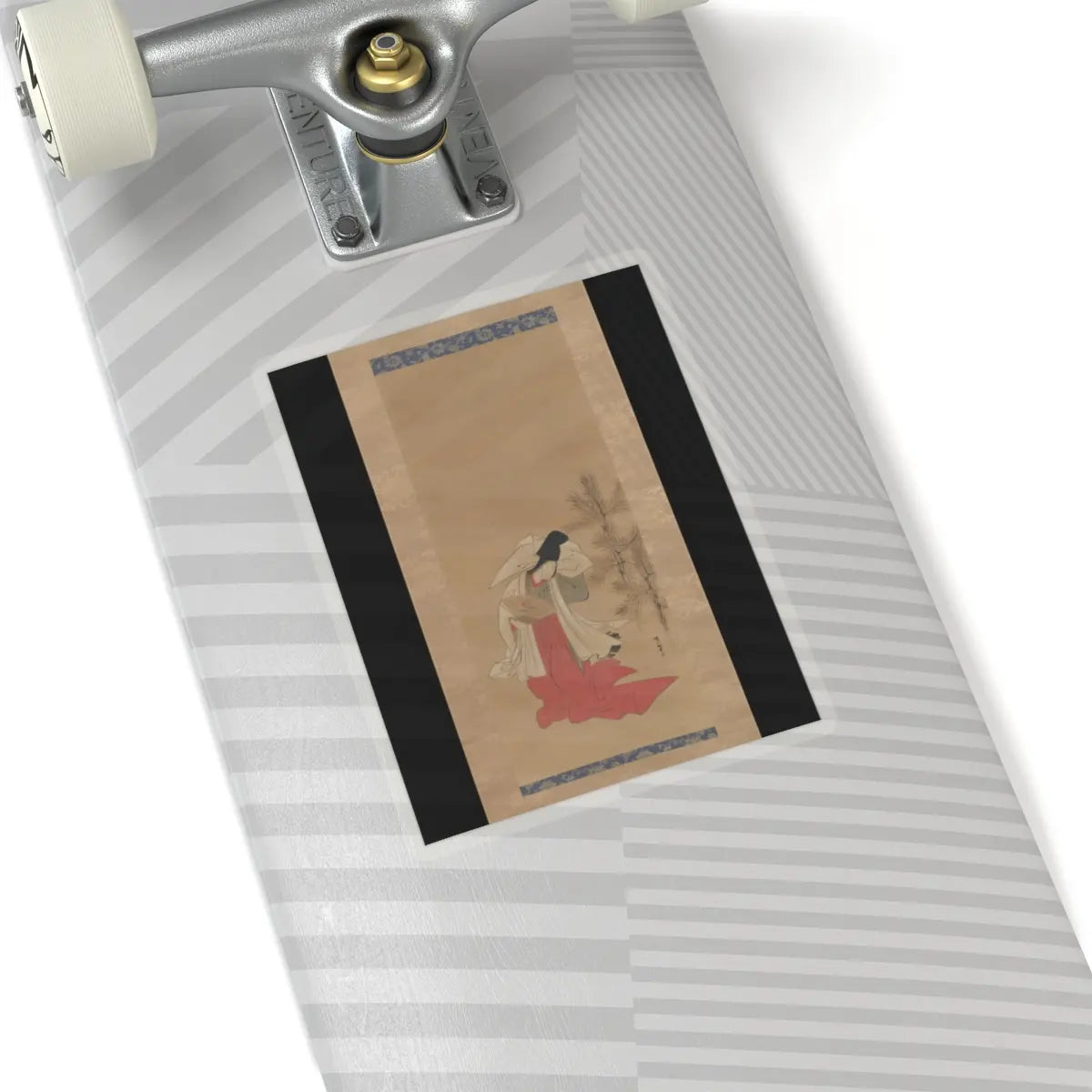 Isoda Koryūsai - Courtesan-Dancer (Shirabyōshi) for the New Year - 1764–88 v1 - STICKER Vinyl Kiss-Cut Decal