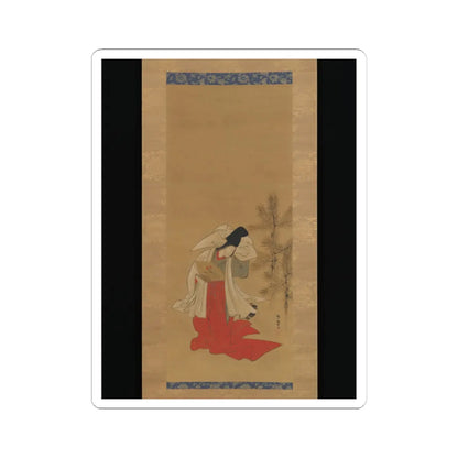 Isoda Koryūsai - Courtesan-Dancer (Shirabyōshi) for the New Year - 1764–88 v1 - STICKER Vinyl Kiss-Cut Decal