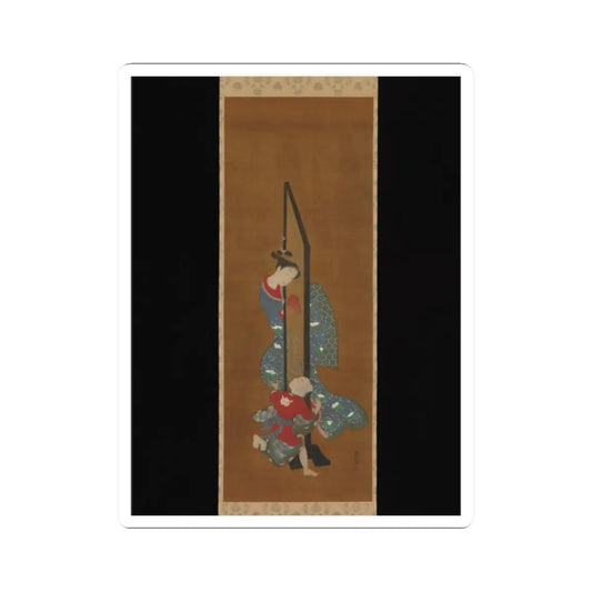 Isoda Koryūsai - Mother and Child at Play - 18th century v1 - STICKER Vinyl Kiss-Cut Decal