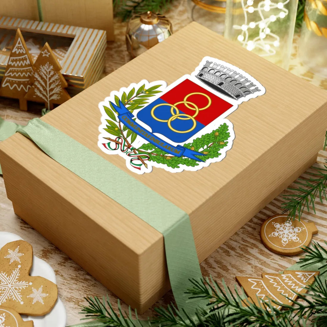 Isola Vicentina-Stemma (Italy) (Coat of Arms) STICKER Vinyl Kiss-Cut Decal - The Sticker Space