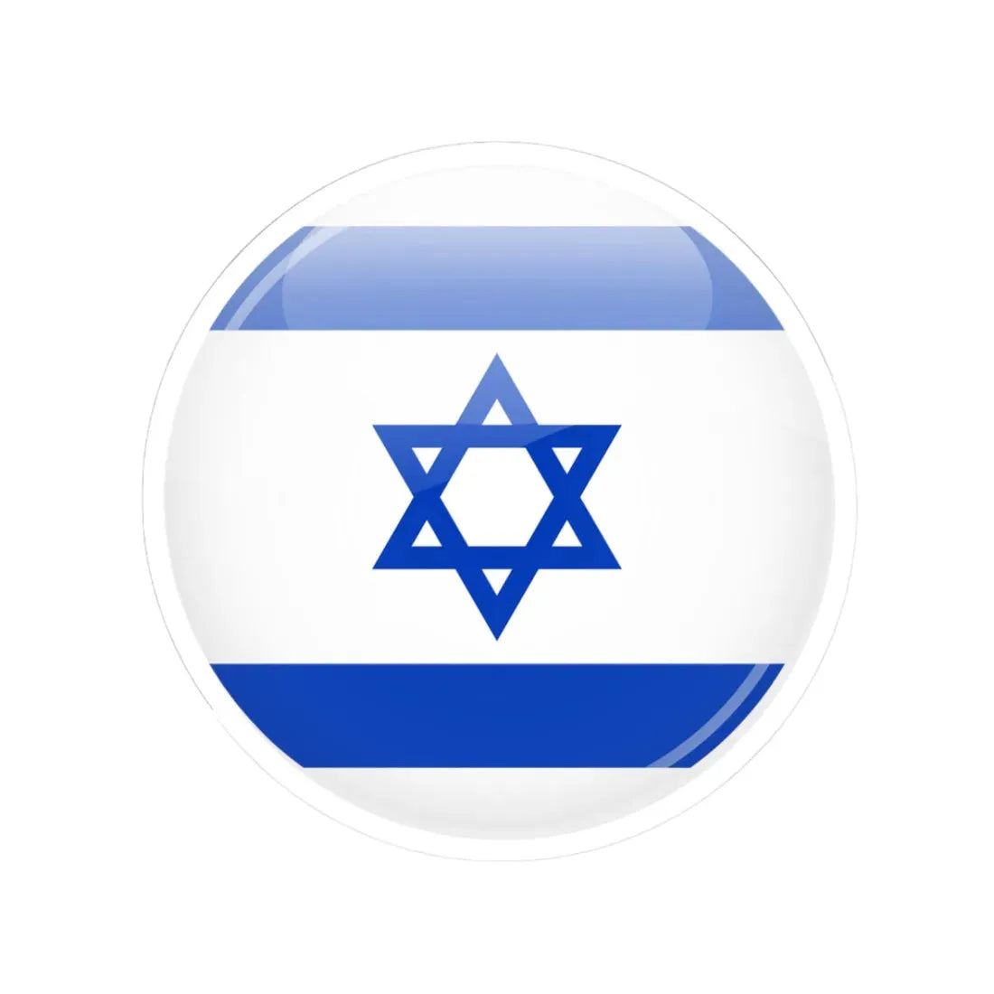 Israel flag icon (Israel) STICKER Vinyl Kiss-Cut Decal 3 Inch White - The Sticker Space
