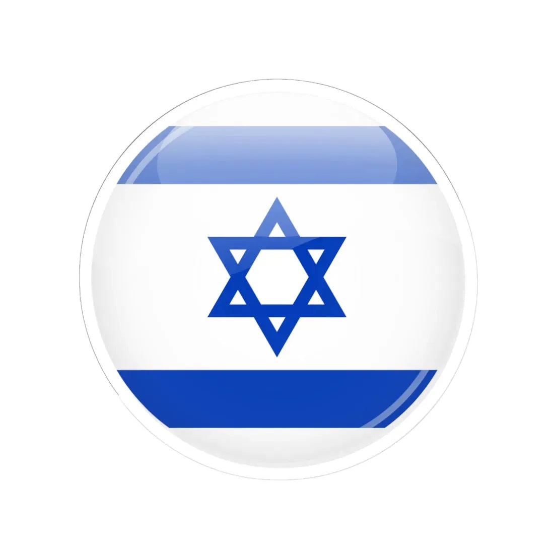 Israel flag icon (Israel) STICKER Vinyl Kiss-Cut Decal 6 Inch White - The Sticker Space