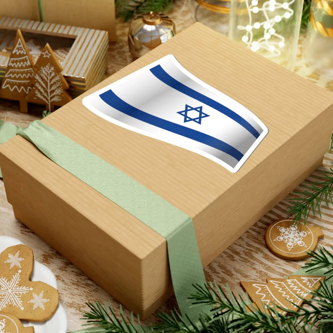 Israel Flag - iconic waving (Israel) STICKER Vinyl Kiss-Cut Decal - The Sticker Space