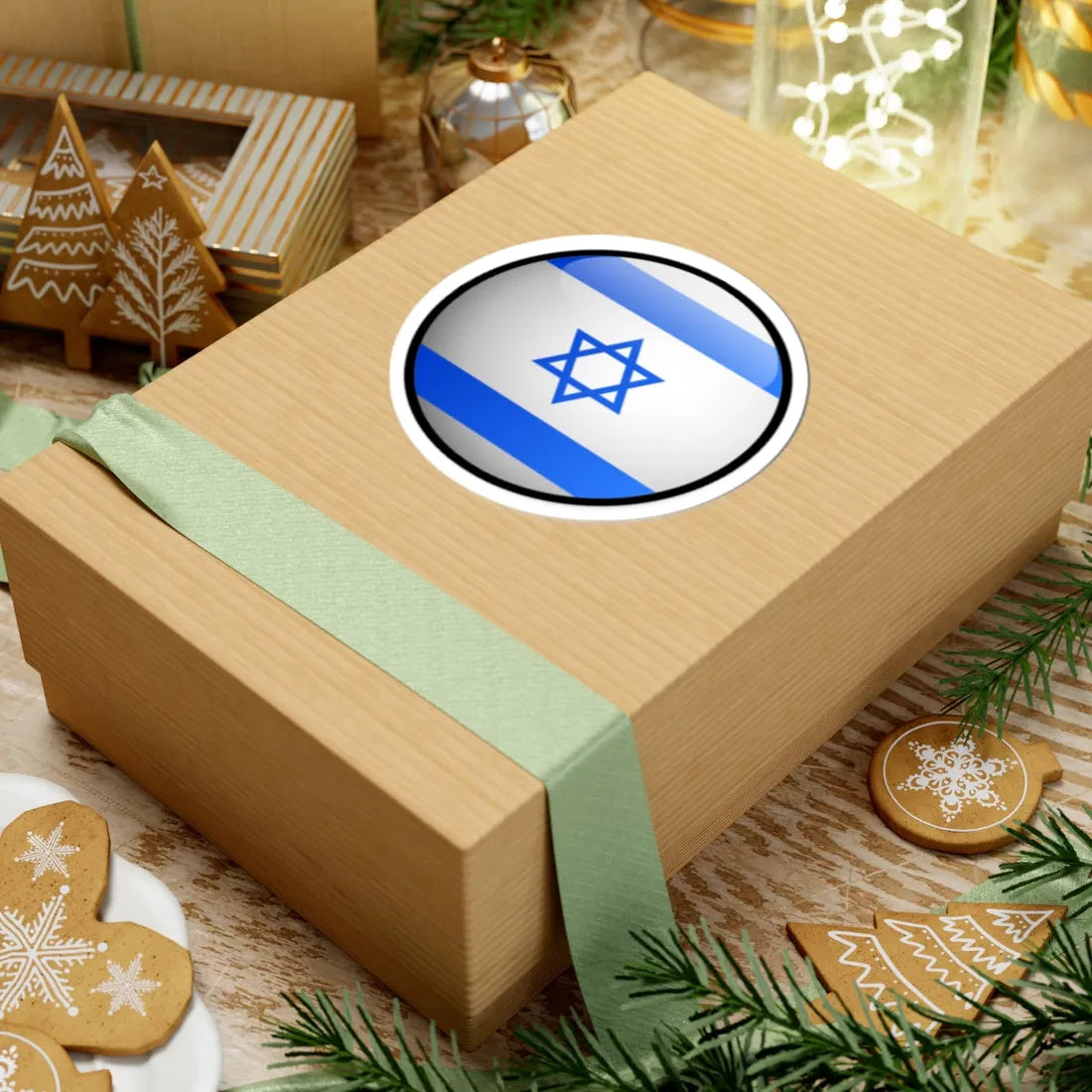 Israel Flag Round (Israel) STICKER Vinyl Kiss-Cut Decal - The Sticker Space