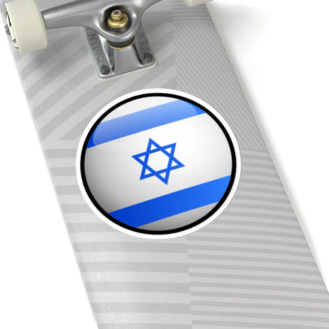 Israel Flag Round (Israel) STICKER Vinyl Kiss-Cut Decal - The Sticker Space