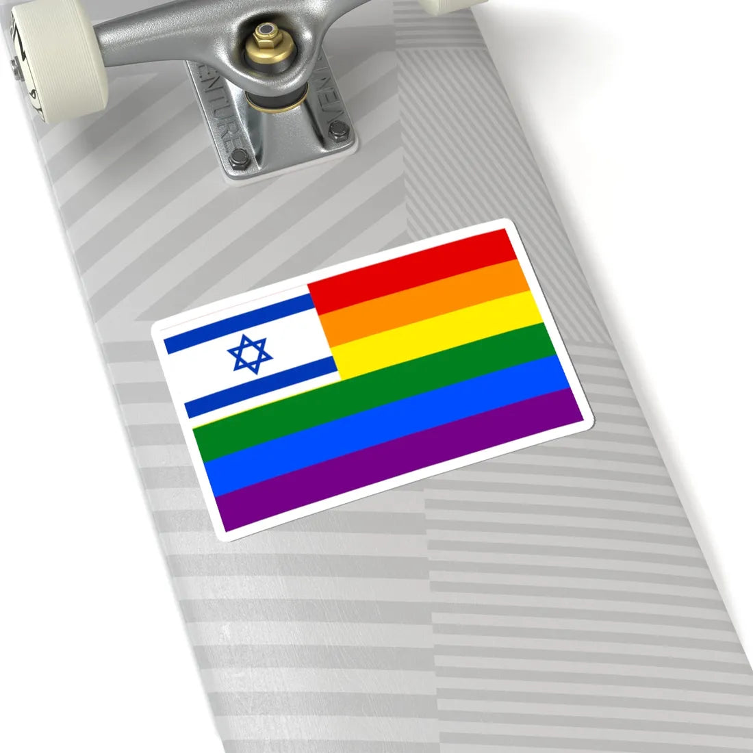 Israel-rainbow-flag (Israel) STICKER Vinyl Kiss-Cut Decal - The Sticker Space