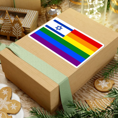 Israel-rainbow-flag (Israel) STICKER Vinyl Kiss-Cut Decal - The Sticker Space