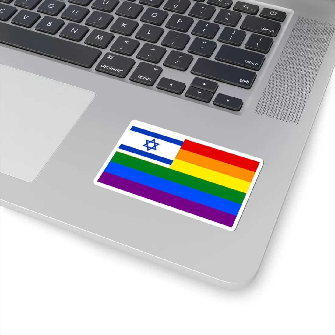 Israel-rainbow-flag (Israel) STICKER Vinyl Kiss-Cut Decal - The Sticker Space