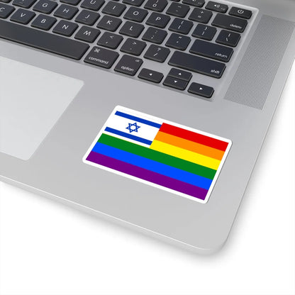 Israel-rainbow-flag (Israel) STICKER Vinyl Kiss-Cut Decal - The Sticker Space